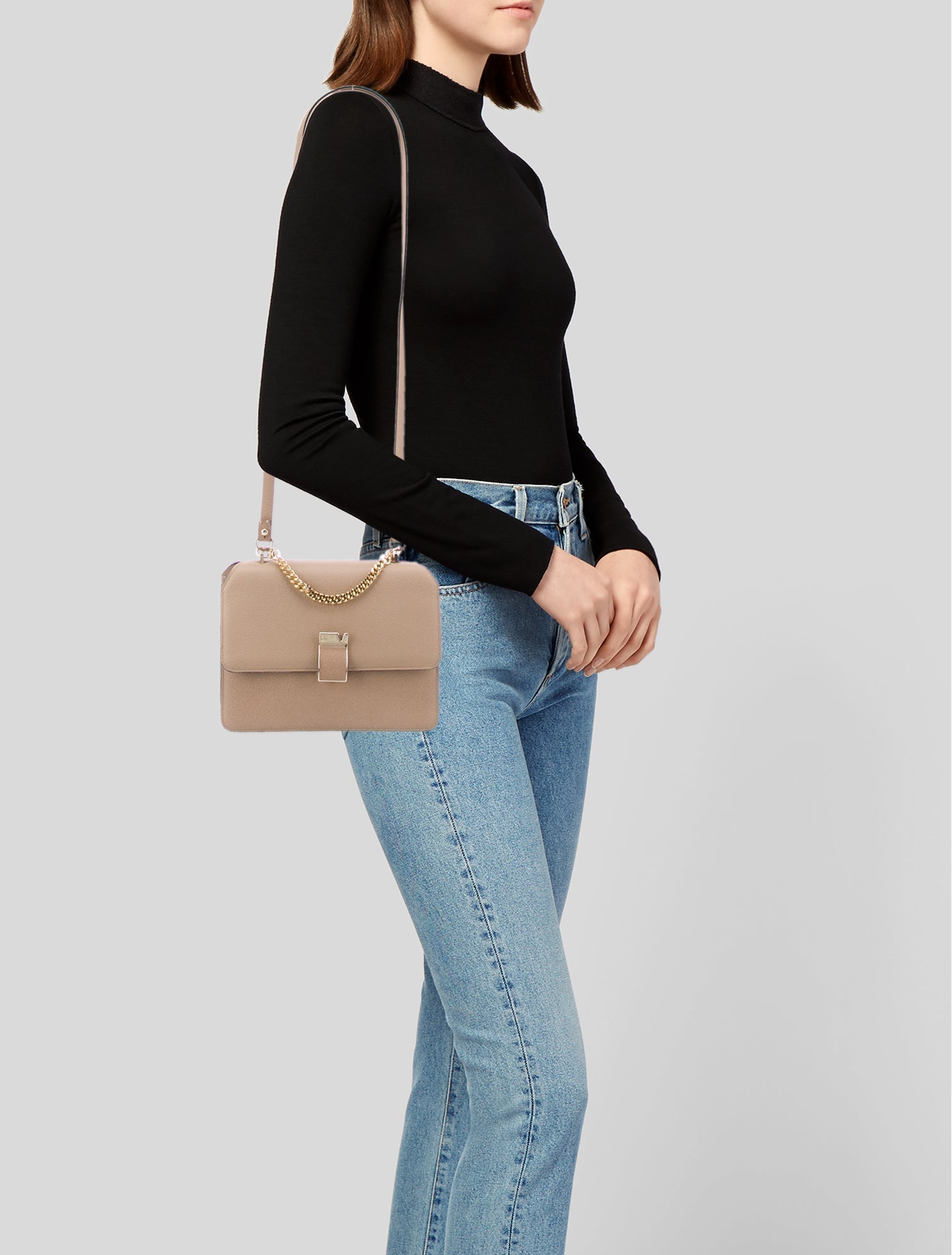 Valextra Leather Top Handle Bag